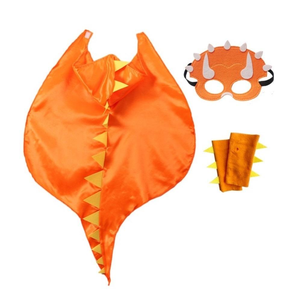 Hooded Cape Halloween Kids Costume Mask Dinosaur Costume Fancy Dragon Cloak  Kids
