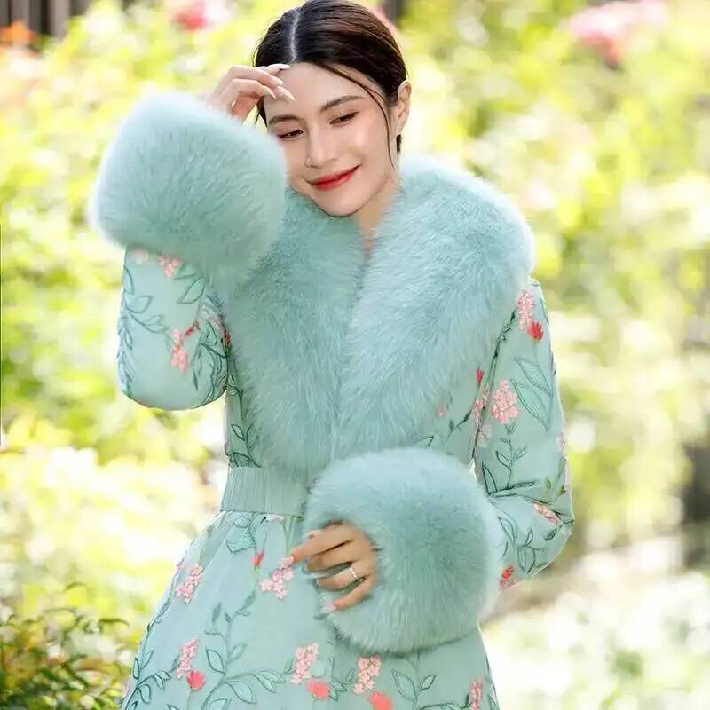 Natural Real Fox Fur Collar Cuff Set Winter Women Warm Scarf Genuine Fur Trimming For Parka Coat Hood Luxury Fluffy Decor Shawl