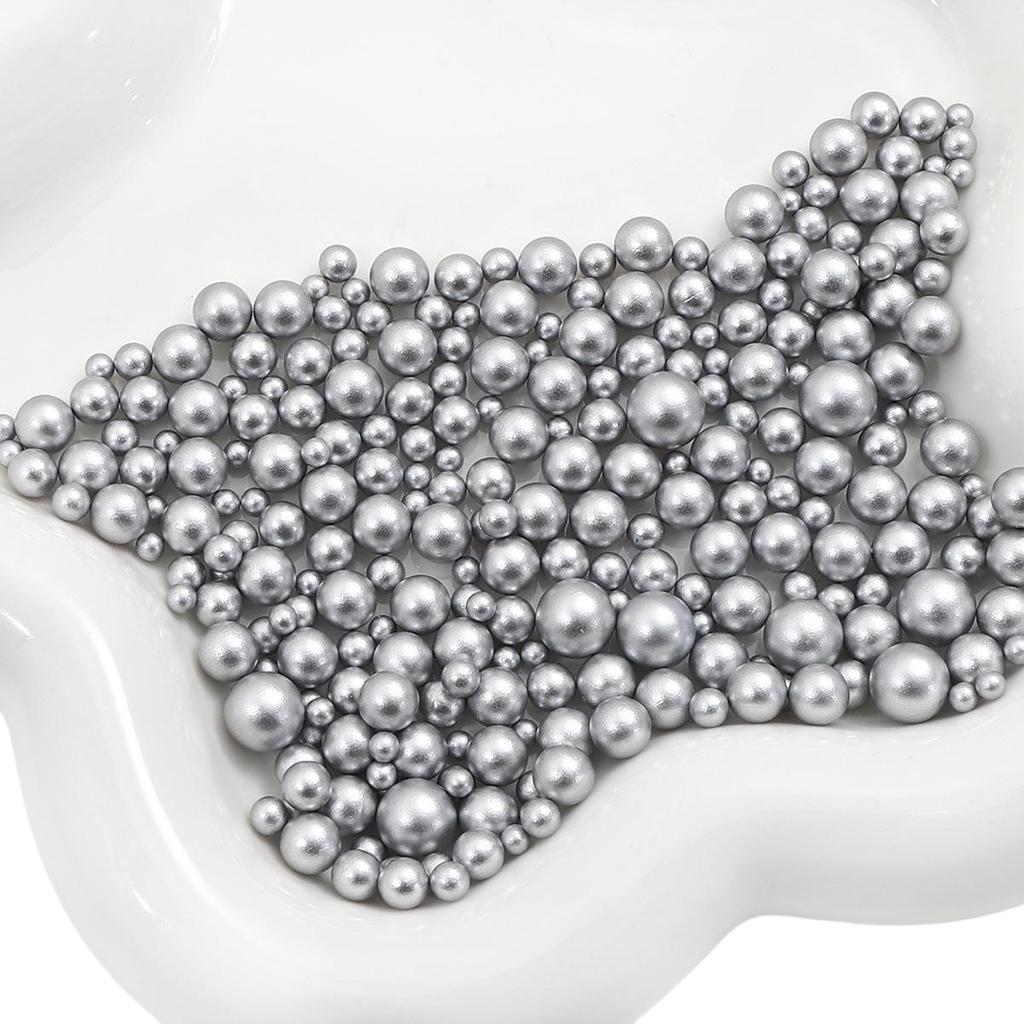 ABS Non-Porous Pearl-Plated Colored Round Beads for DIY Crafts and Fashion Accessories