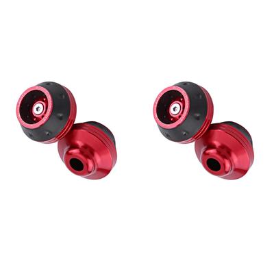 2 Pcs Front Fork Wheel Frame Slider CNC Aluminum Bike Drop Protection Scooter Moped Red Motorcycle Accessories