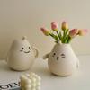 Simple Home Decoration Crafts Resin Pear Shape Flower Vase Interior Table Ornaments Decor Flowerpot Office Desk Accessories