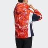 Adidas Aop Block Hooded Fleece-Lined Print Jacket Women Jacket Red GT6489