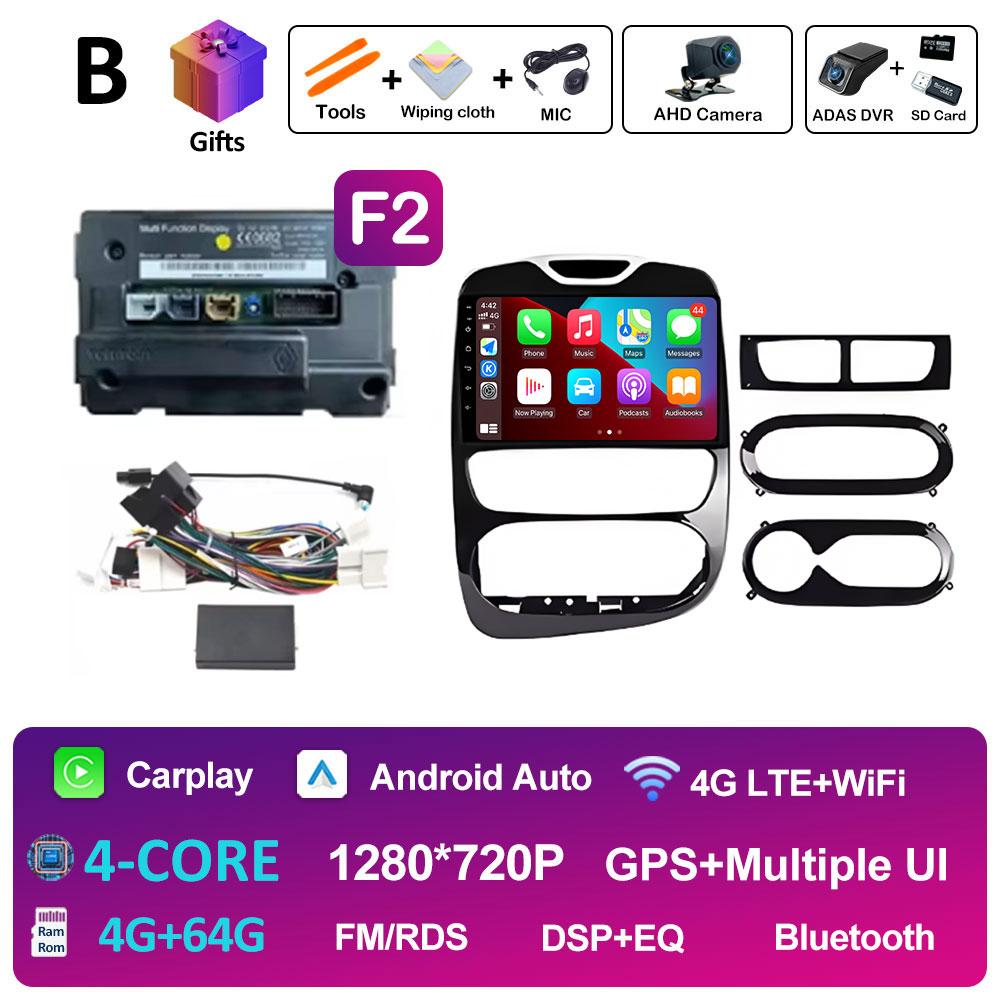 Dla Renault Clio 3 4 2012 2013 2014 2015 - 2018 Stereo DSP Samochodowe Radio Wideo Odtwarzacz Multimedialny Nawigacja GPS Ekran QLED IPS WIFI