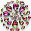 50pcs Hand-Sewn Water Drop Rhinestones: Colored Crystal Glass for DIY Wedding Dress and Clothing Accessories
