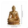Statue with Pedestal Gilded Meditating Buddha Golden Figurine for Meditation Corner,