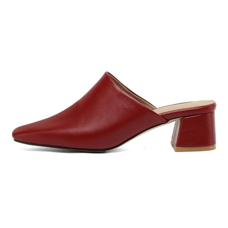 Fashion New Summer Candy Colored Low Heel Outdoor SlippersEuropean and American Women's Simple and Fashionable Coarse Heel Sandals