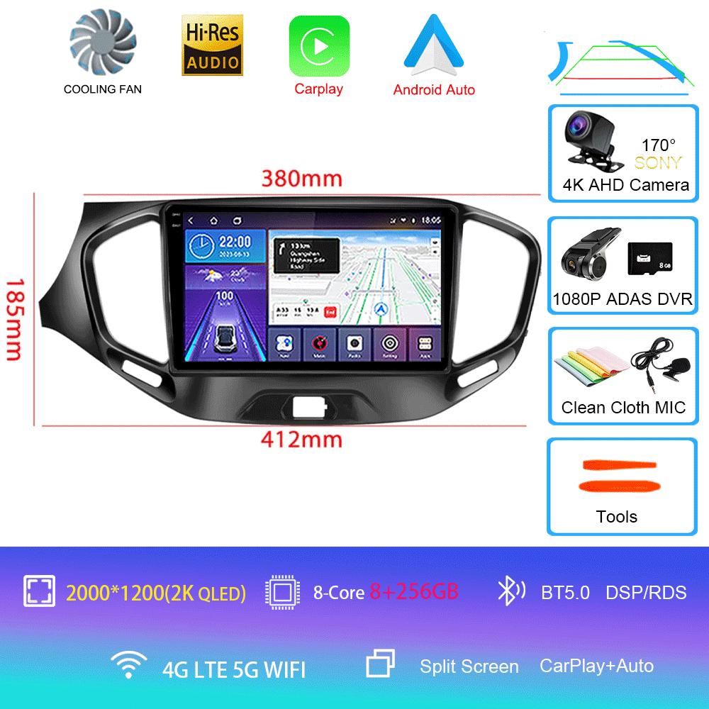 For LADA Vesta Cross Sport 2015-2019 Wireless Carplay Stereo Head Unit 2DIN Screen Android 14 Car Radio Multimedia Navigation 4G
