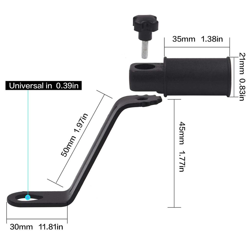 Panatiroy 2pcs 10Mm Bolt By Mirror Extender Mount Cell Phone Converter Extension Mount Bracket