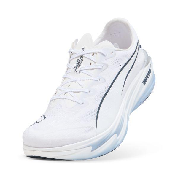 Puma Deviate Nitro Elite 4 2E Wide Comfortable Breathable Durable Responsive Running Shoes Men Sneaker White 312127-09