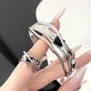 Geometric Bracelet Dark Cold Wind Niche Design Sense Advanced Sense Fashion Personality Light Luxury Open Bracelet Women