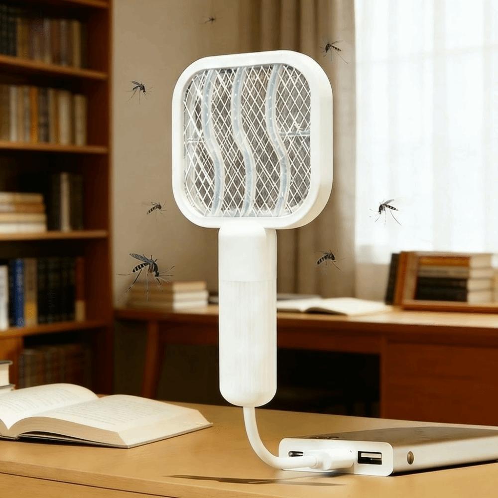 

Mini Insect Racket Portable Mosquito Killer Lamp Multi-functional Car Mosquito Killing Trap Garden белый