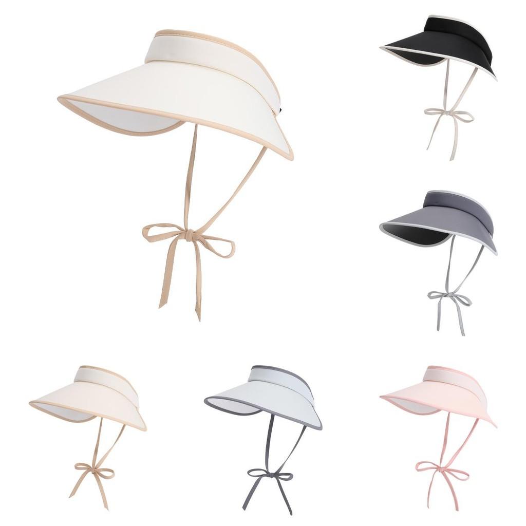 Ice Silk Summer Sun Hat With Large Brim And Bow For Women Sun Protection Lightweight