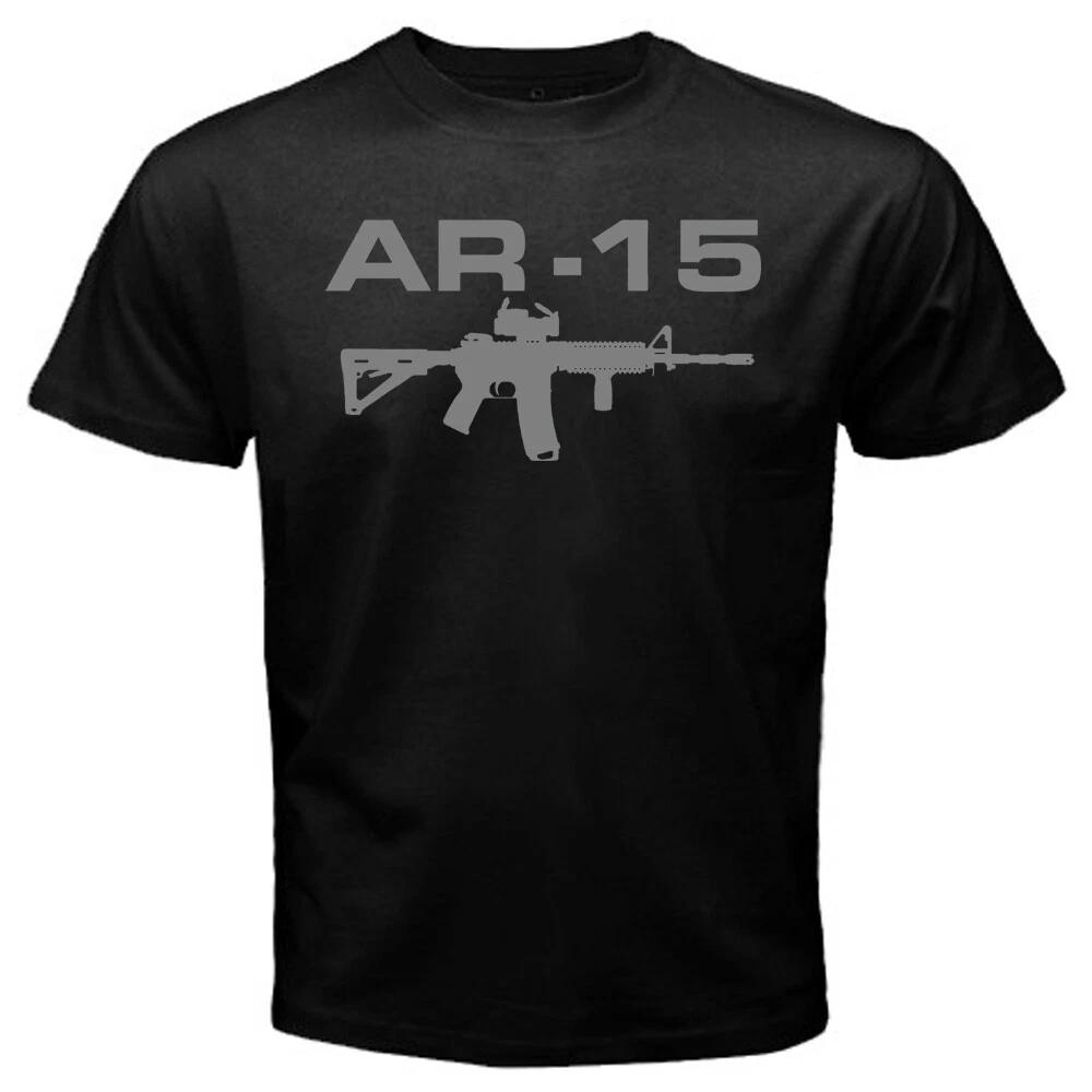 AR-15 Firearms Guns Men s Black Size S to 3XL XL