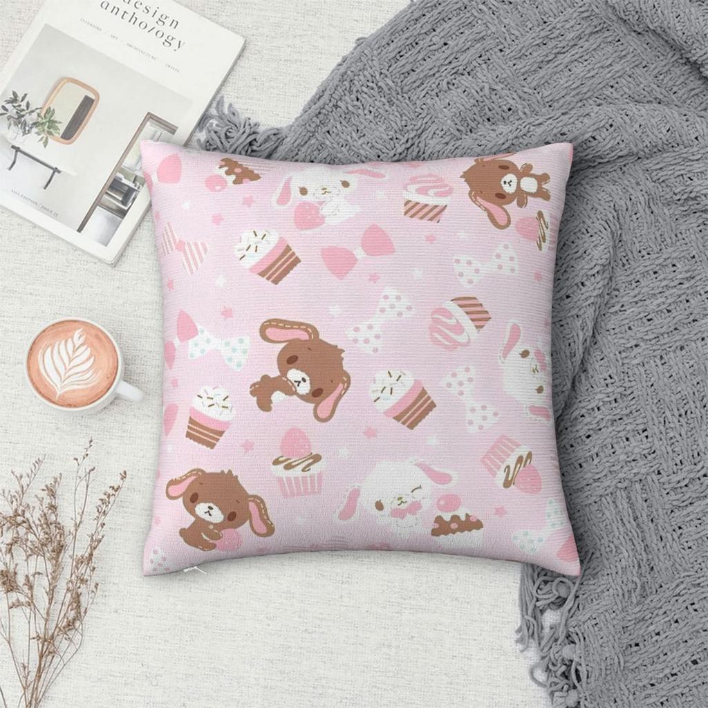 Cartoon Sugarbunnies Square Pillow Case Cushion Covers Creative Decorative Pillowcase for Sofa 40*40cm