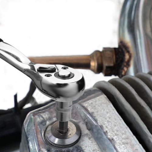 PPRROFORCE 46-Piece Socket Wrench Set with Ratchet Wrench, 6.35mm (1/4 inch) Drive, Hex Socket and Driver, Car and Motorcycle Repair Tools, Storage Ca