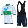Movistar 2026 Letní prodyšný cyklistický obleček Set Oblečení MTB Kolo Brazílie Uniforma Dres Oblečení na cyklistiku Pánské cyklistické sportovní oblečení Oblek Muž