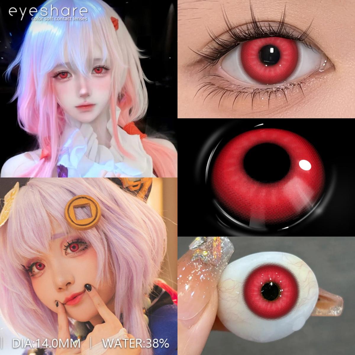 

Цветные контактные линзы EYESHARE в разных стилях, аниме-персонаж, косплей, персонаж на Хэллоуин, полночь, фиолетовые цветные контактные линзы, 1 пара 0