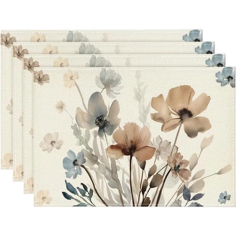 Printed Festival Party Placemats: Stain-Proof, Heat-Resistant Table Decoration