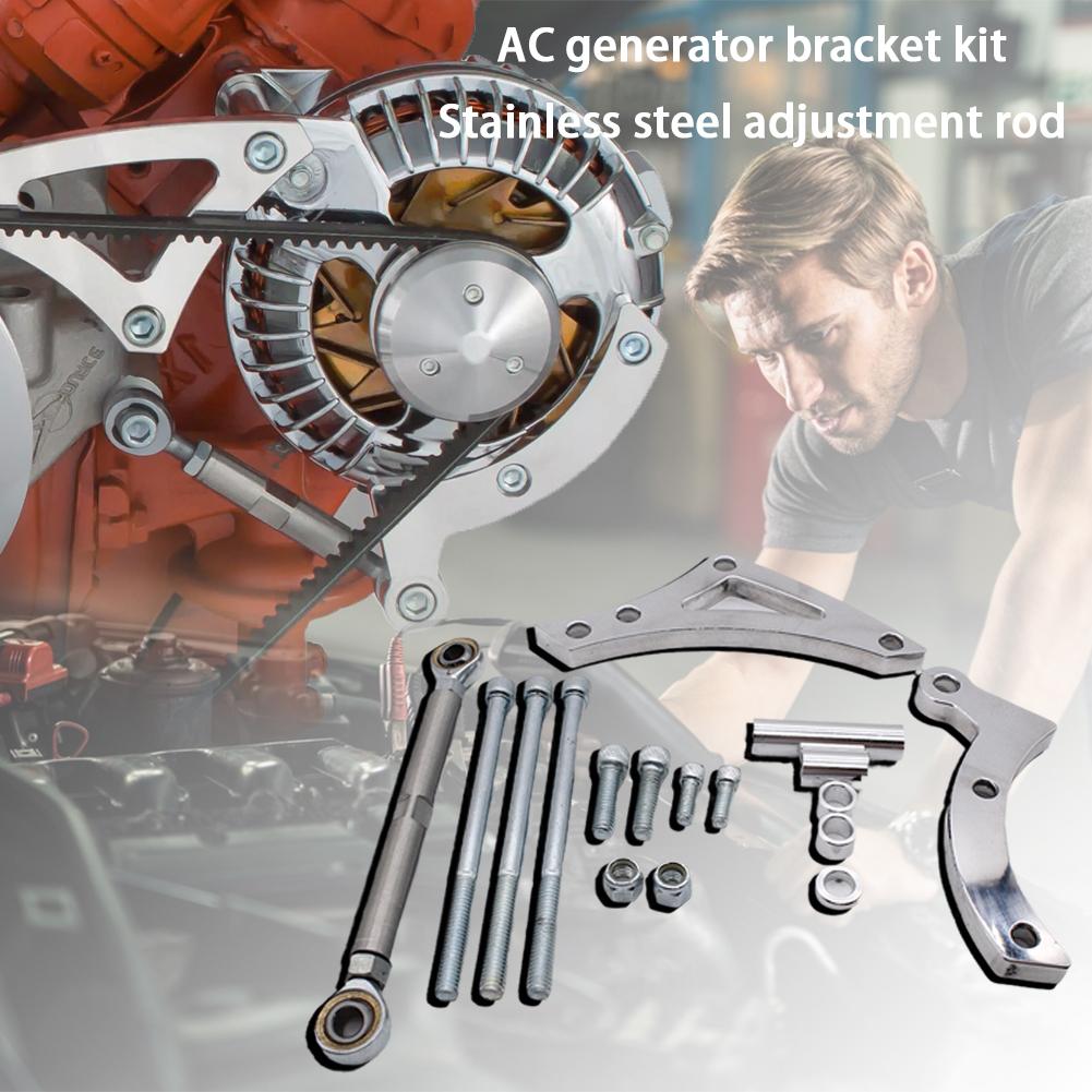 Billet Aluminum Alternator Bracket V-Belt Small Block Alternator Bracket for Mopar Chrysler SB Dodge 318 340 360 V-Belt