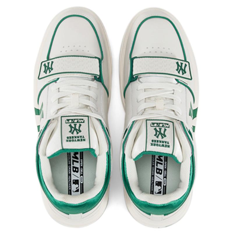 MLB Chunky Liner Mid White Green Sneakers 3ASXLMB3N-50GNS