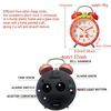 Modern Silent Strawberry Alarm Clock Battery Powered, Non Ticking, Antique Watch, Suitable for Office, Home, Kitchen, Bedroom, School, Black Pink Red