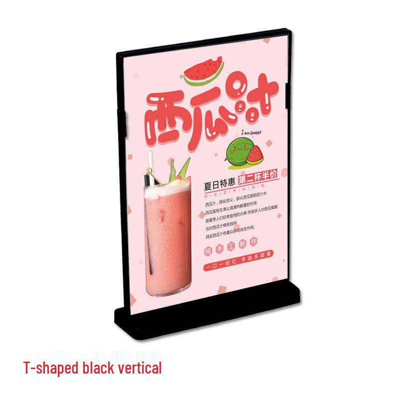 T-shaped Open Frame Menu Holder for Tables - Available in A4, A5, A6 Sizes