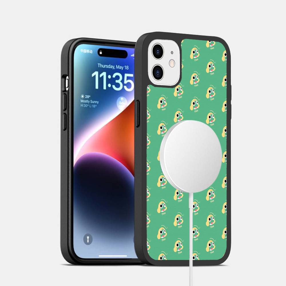 Cartoon Keroro Gunsou Frog Phone Case Magesafe Magnetic Wireless Charge Case For IPhone 16 11 12 13 14 15 Pro Max Plus Mini