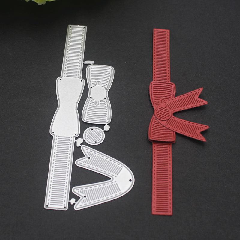 Set 5 Fustelle Taglio A Forma Di Fiocco In Acciaio Al Carbonio – Stencil Per Scrapbooking E Biglietti Fai Da Te