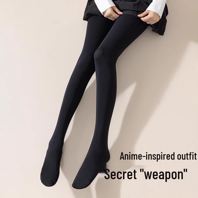 Women's Pressure Slimming Pantyhose - Autumn/Winter Velvet Nude-Look, Spring/Fall Thin Black Style