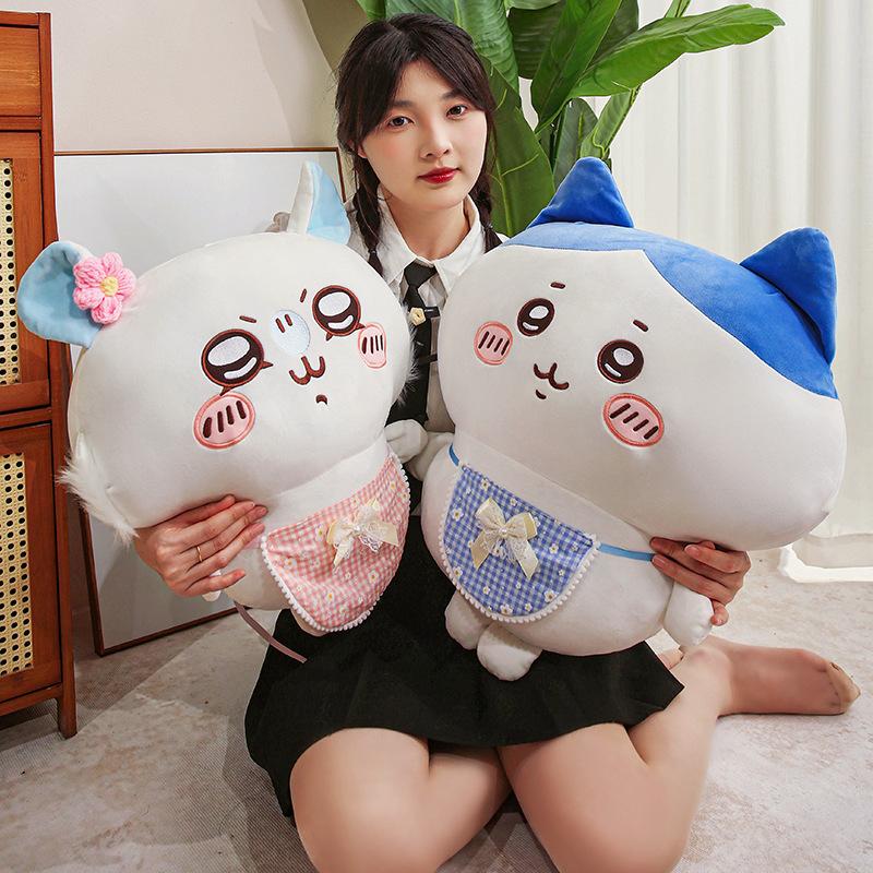 Cute Hachiware Plushies Usachi Wear Clothes Usagi Plush Toy Adorably Chiikawa Hachi Self-deprecating Bear Stuffed Doll Kids Gift