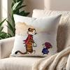 Cartoon Calvin and HHobbes cushion cover For Pillow Printing Sofa Decoration Home Car Room Coffee Shop Office Nordic Simplicity