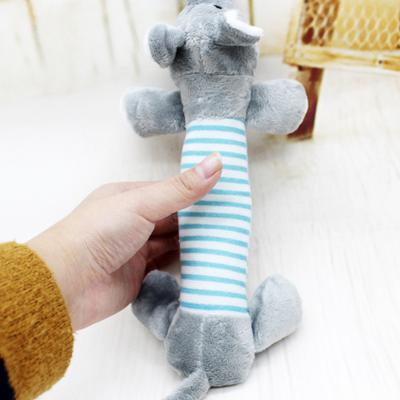 Dog Plush Toy Soft Stuffed Animal Puppy Chew Toy Squeaky Plush Duck Elephant Interactive Play Pet Tug Toy for Puppies Small Breeds Delicate Chewers