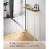 Yamazaki Tower Console Table, White, W60 X D18.5 X H80.5cm, Slim Design with Display Shelf and Hooks, Side Table, 5164