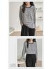 Women's Spring 2025 Green Striped Long-Sleeve Round Neck T-Shirt: Loose-Fit, Slim-Style, Commuting Top