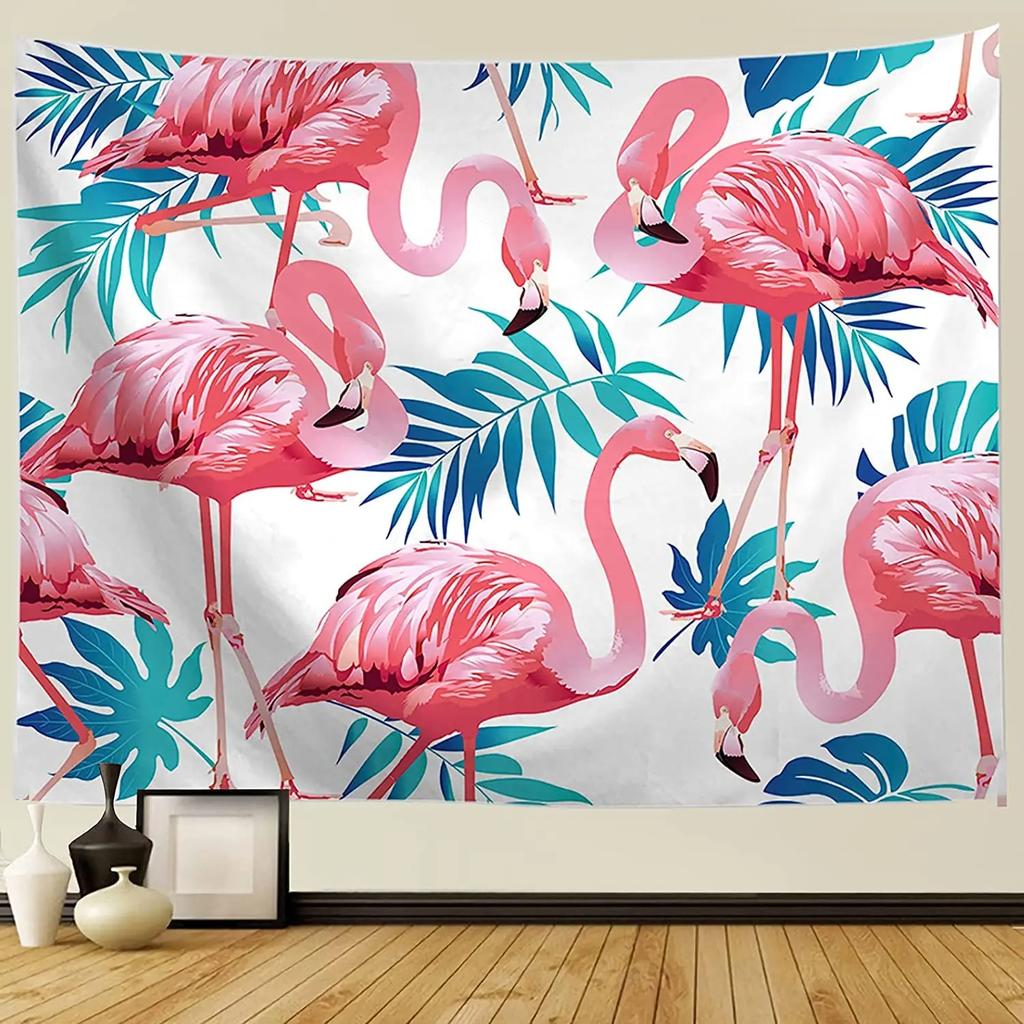 Flamingo Tropical Beach Tapestry Hippie Flamingo In Beach Seaside Tapestries Wall Hanging Art for Bedroom Living Room Dorm Home