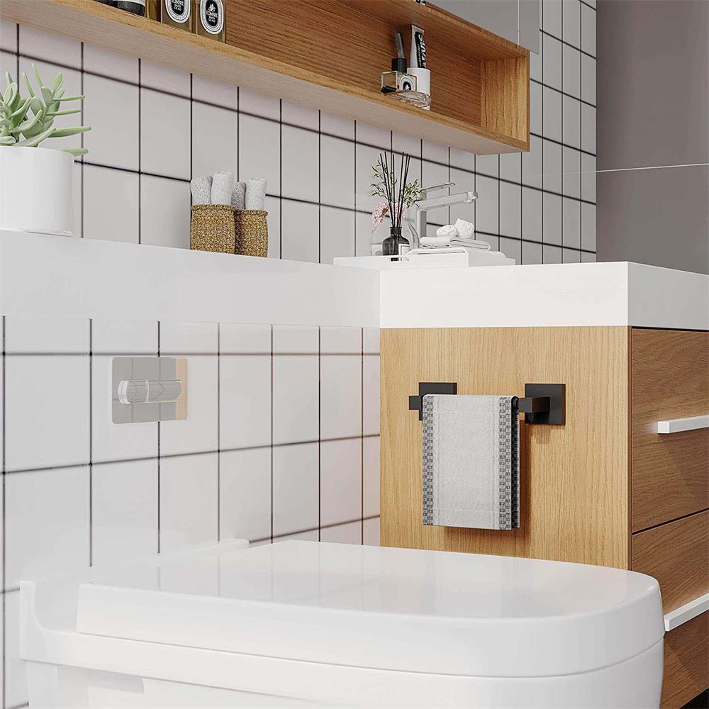 New Black Square 304 Stainless Steel Toilet Paper Holder Bathroom Toilet Paper Holder Sanitary Ware Hardware Hanging Parts
