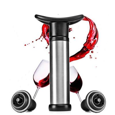 Bouchon de vin de pompage sous vide, en acier inoxydable, économiseur de vin avec 2 bouchons de bouteille sous vide, conservation du vin frais