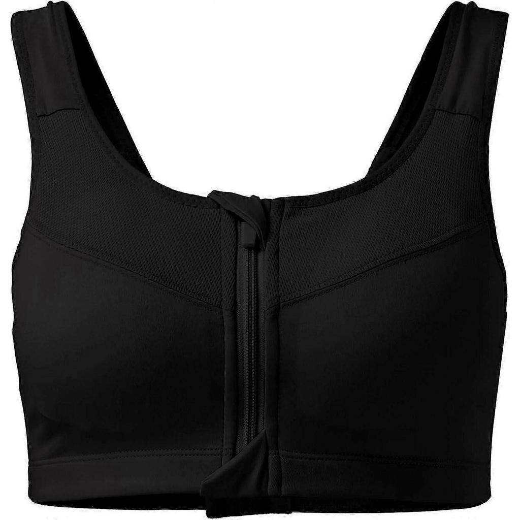 Zip Front Sports Bra - High Impact Sports Bras for Women Plus Size Workout Fitness Running Underwear S-5XL