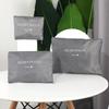 6pcs Simple Solid Color Travel Storage Bag, Clothing Storage Bag, Dry And Wet Separate Storage Bag, Cosmetic Bag Wash Bag Toilet