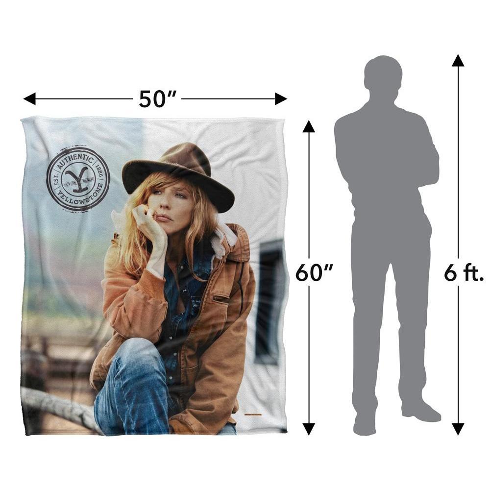 Yellowstone Deep Thought Silky Beth Dutton Supersoft Blanket