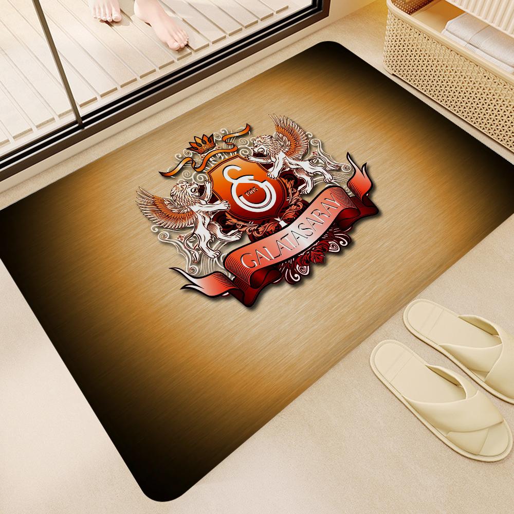1905 Galatasaray Logo Bathroom Mat INS Style Soft Bedroom Floor House Laundry Room Mat Anti-skid Welcome Doormat