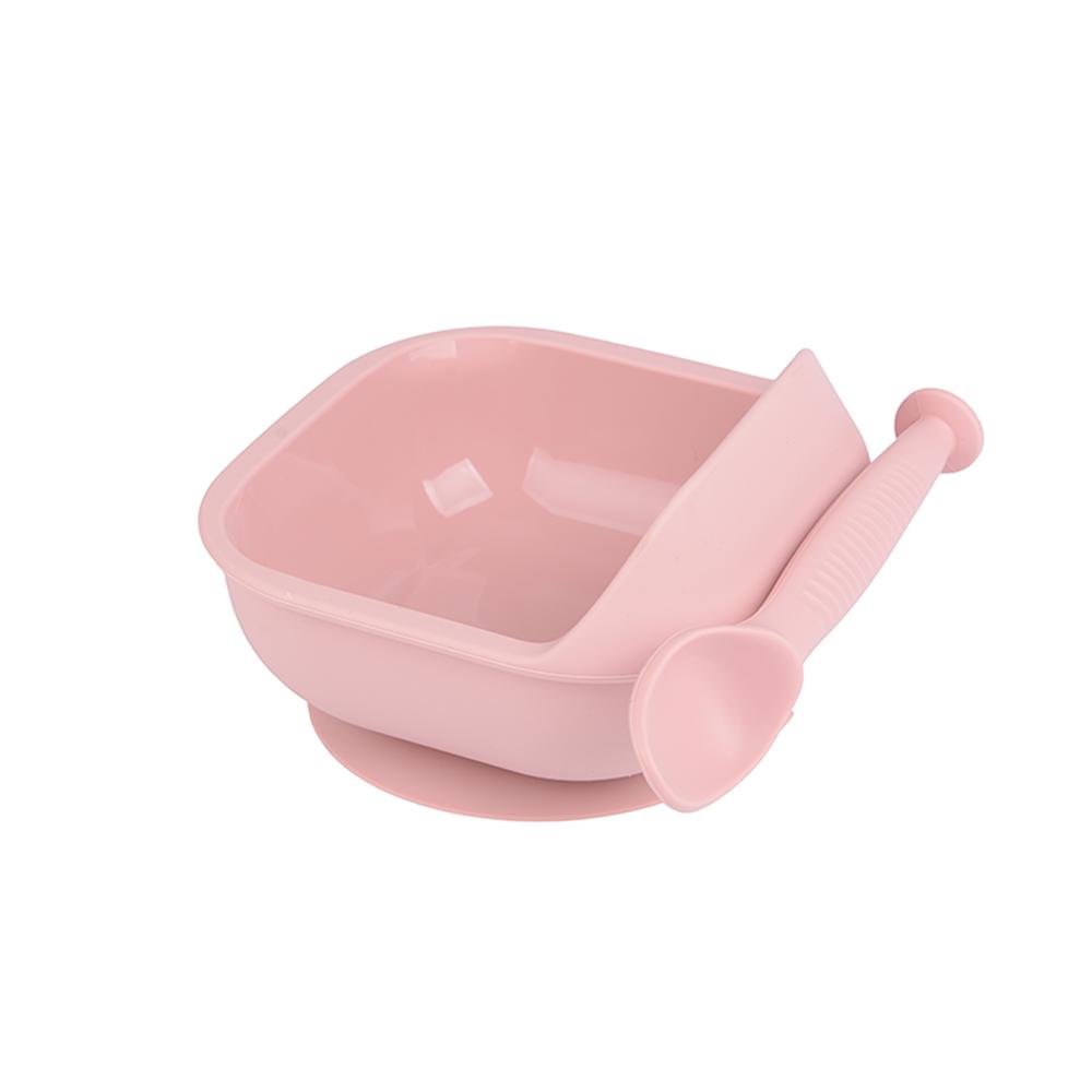Non-Toxic Strong Waterproof Bpa Free Unbreakable Dinnerware Suction Silicone Baby Feeding Bowl With Spoon Training Food Set