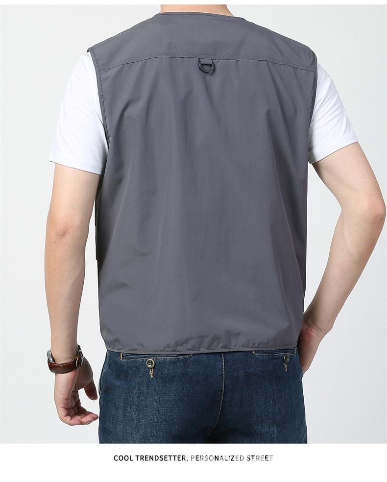Men's Quick-Dry Multi-Pocket Vest for Team Building, Photography, and Fishing Events - Spring/Autumn 2209.