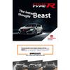 1/32 Scale Honda Civic Type-R Super Car Alloy Diecast Metal Model Sound Light Pull Back Toy Collect Display Birthday Present for Kids