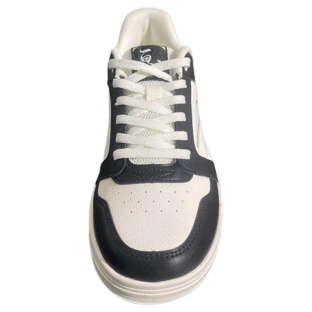 Anta PU Thick Sole Versatile Casual Wear Durable Breathable Low Top Skate Shoes Women sneaker White Black 122618011-5