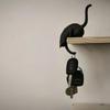 3D Kattfigurkrok Omvänd Design för Väggprydnad Söt Dekoration för Hemmet