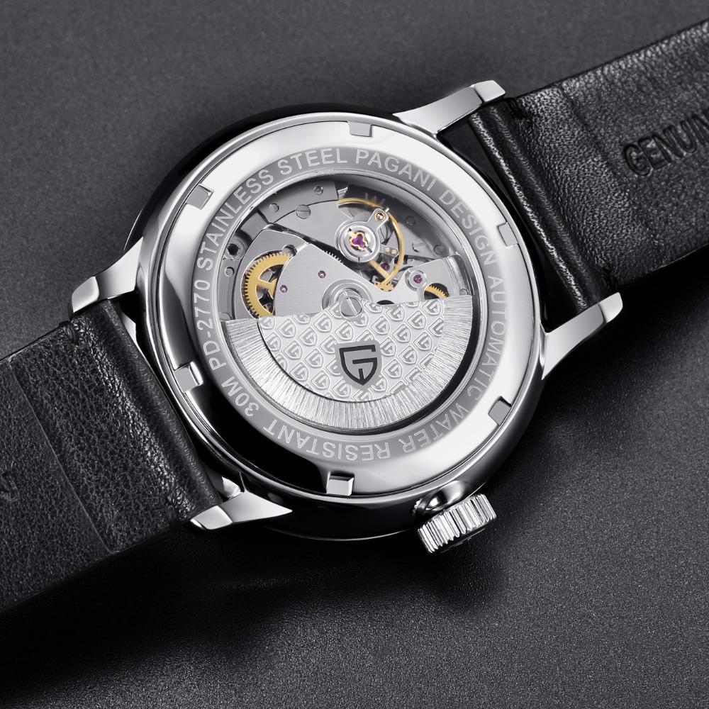 Pagani Design Menn Business Mechanical Watches for Men Waterproof Dress Watch Luxury Rustfritt stål Automatisk Armbåndsur