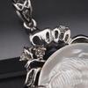 Used X483 Shell Pendant Top Female Profile Engraved Diamond Style Design Silver Color Charm Head