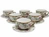 Elegant Set of 6 Cups with Saucers Espresso Cups 80ml