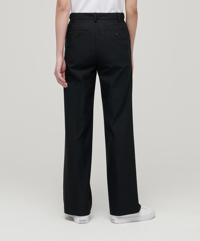 MUSINSA STANDARD WOMAN Women'S Wide Hidden Banding Slacks [Black]